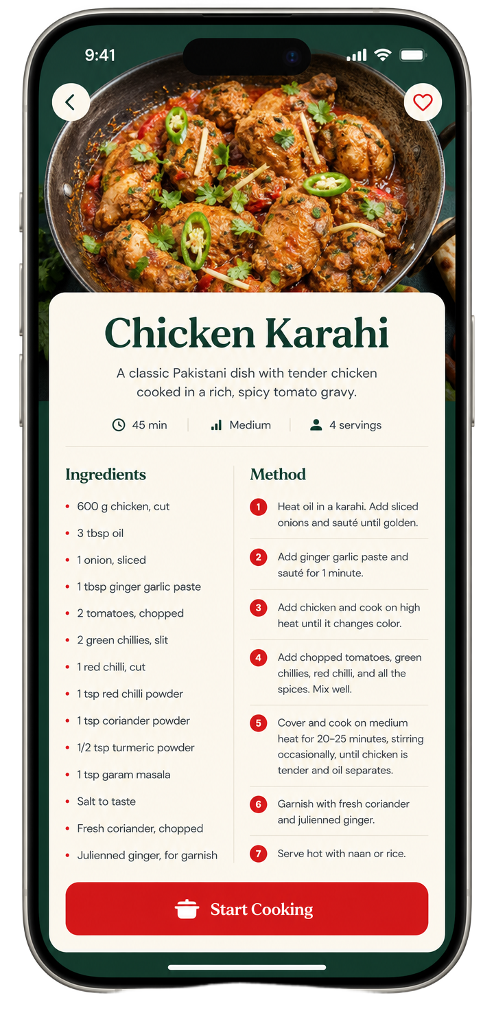 Chicken karahi recipe with ingredients and method